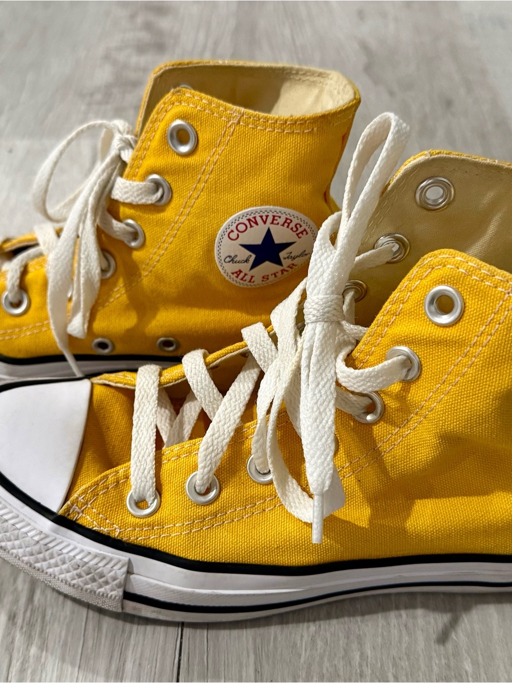 Converse Unisex Yellow High Top Chuck Taylor Sneakers